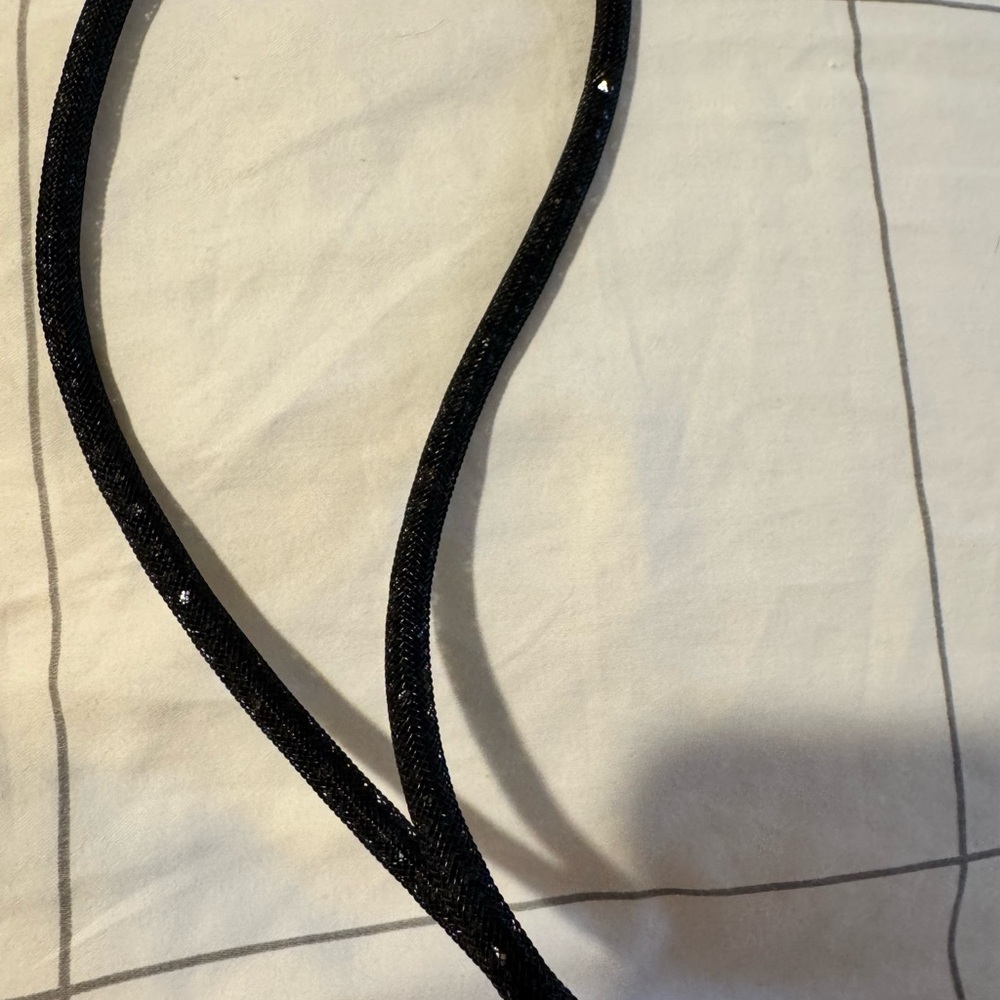 Black Lanyard with Silver Clasp - Picture 2 of 2